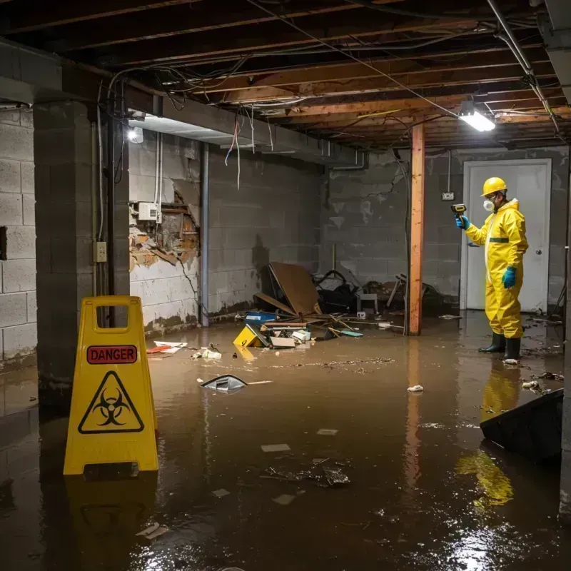 Flooded Basement Electrical Hazard in Northwood, IA Property